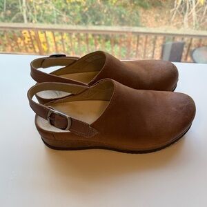 Dansko Brown Leather Mules